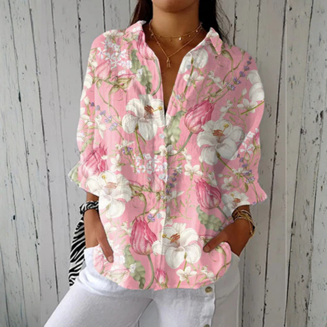 Lauren | Blouse Élégante à Fleurs