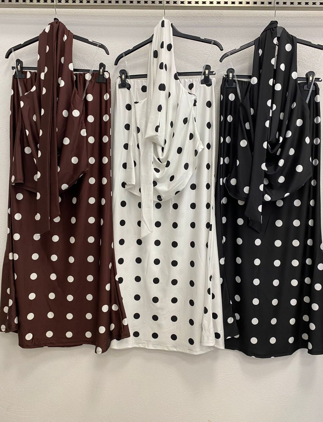 Chloé™ | Robe Longue à Pois Noirs