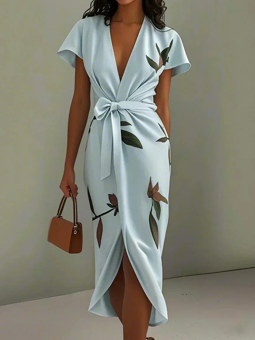 Monique · Robe enveloppante élégante et raffinée