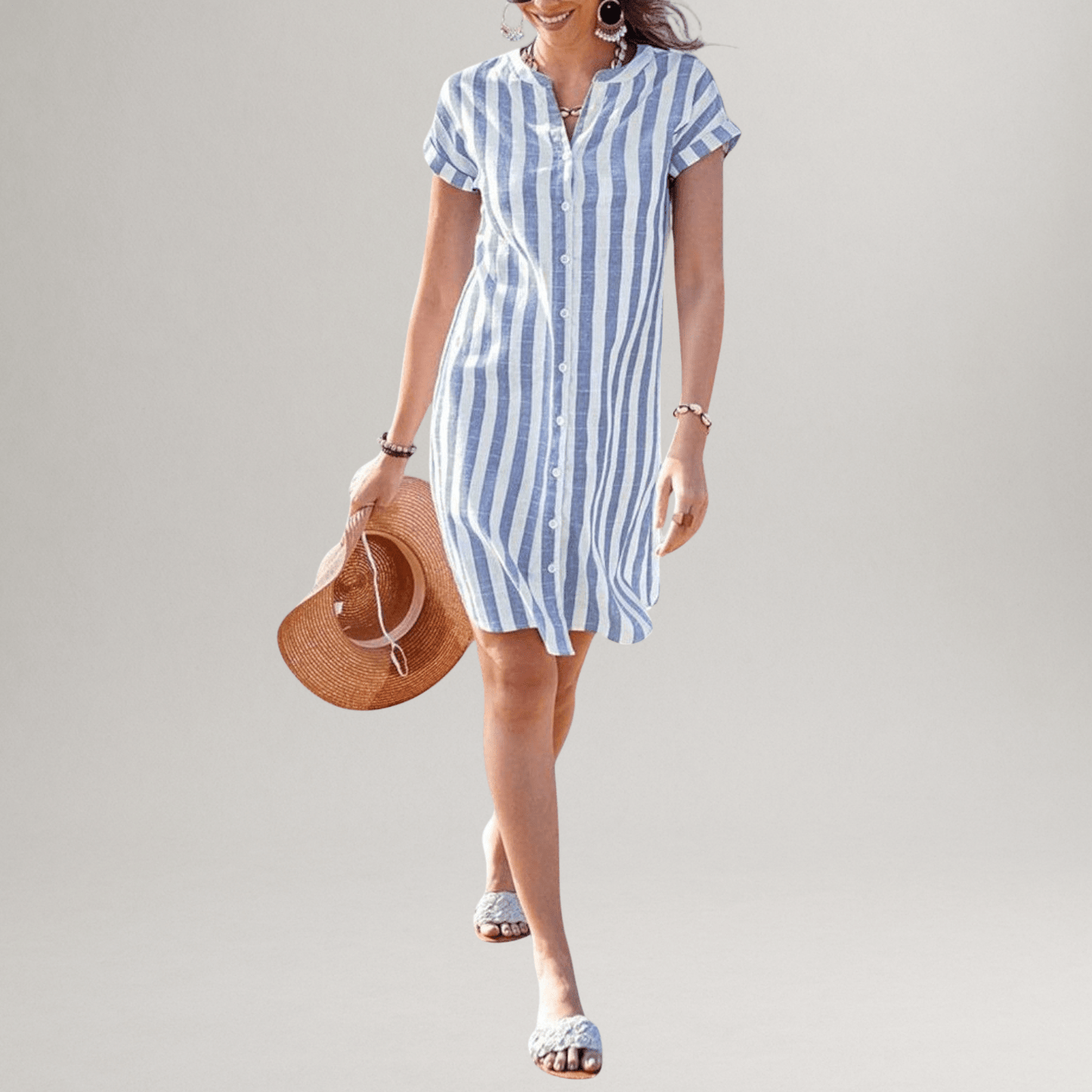 Virna™ | Robe-Chemise Élégante et Polyvalente