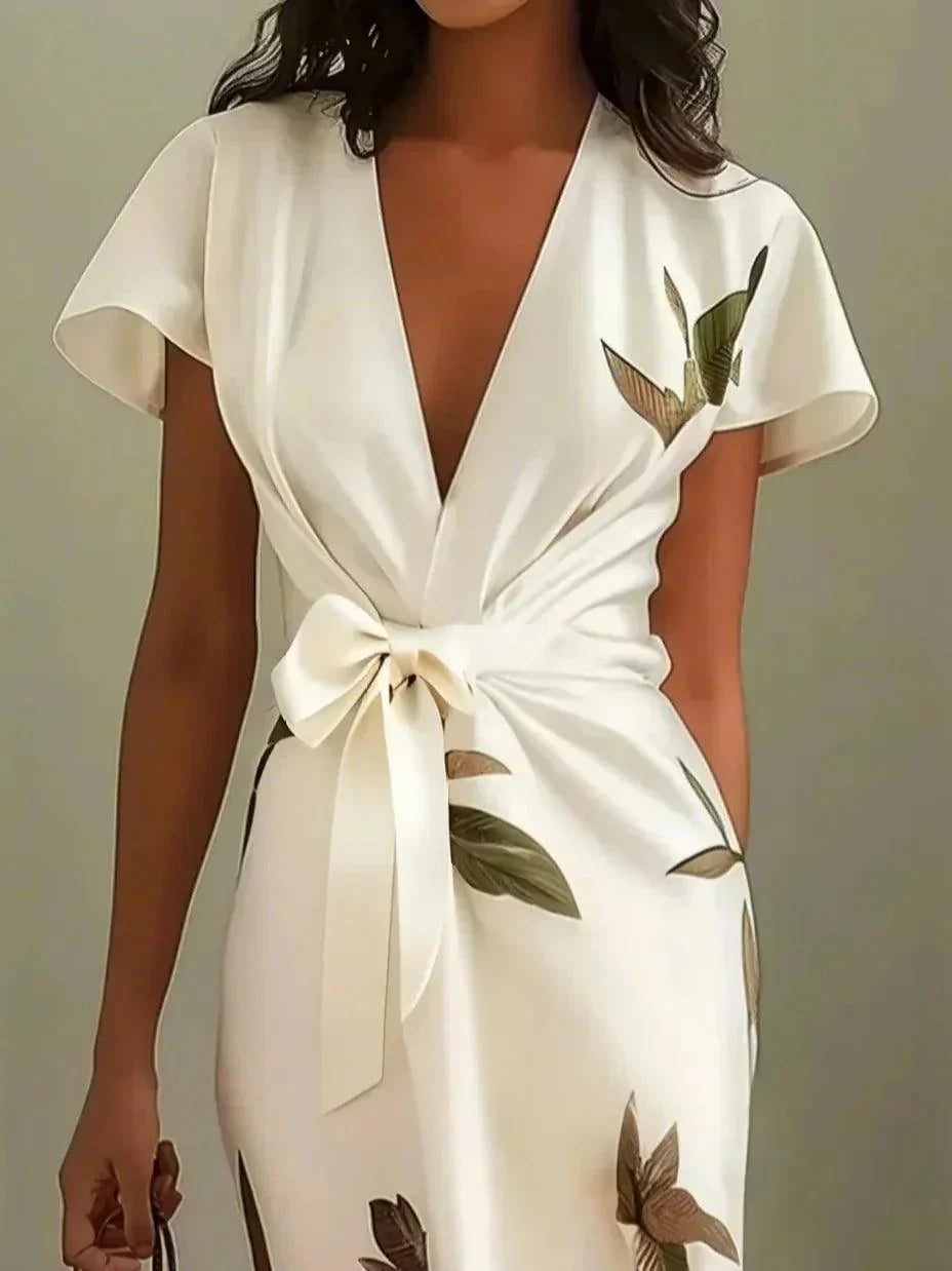 Monique · Robe enveloppante élégante et raffinée