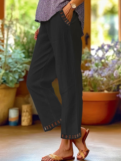 Wren – Pantalons Cropped Relax avec Détails Contrastés