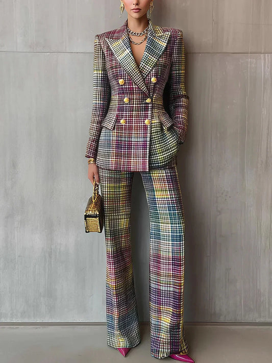 Madeleine · Tailleur à carreaux sophistiqué