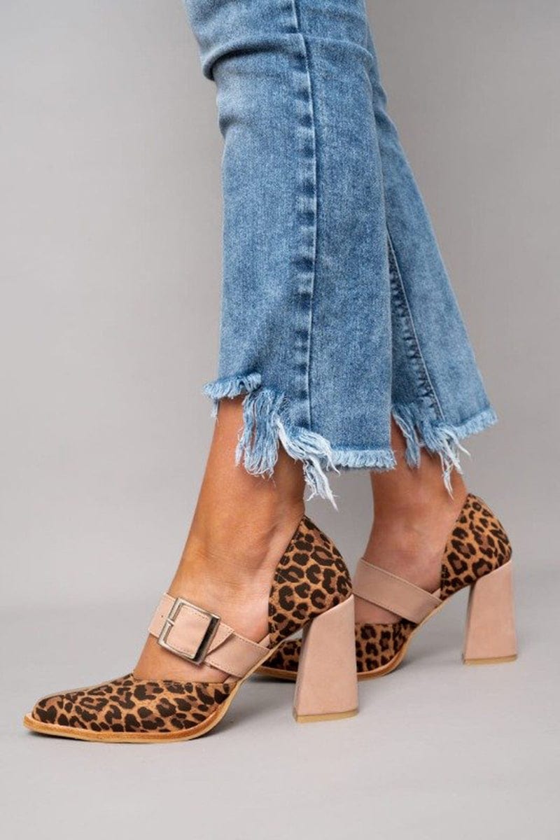 Ilana™ | Talons Blocs Imprimé Léopard Audacieux
