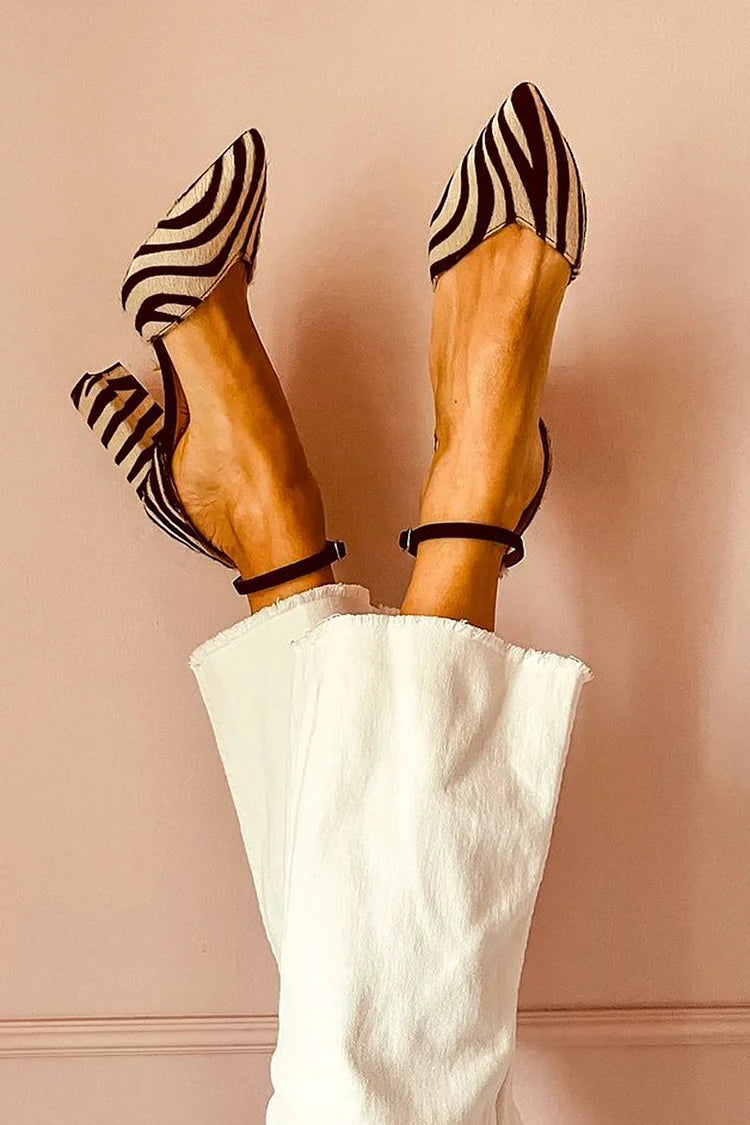 Keren™ | Talons Pointus Imprimé Zèbre