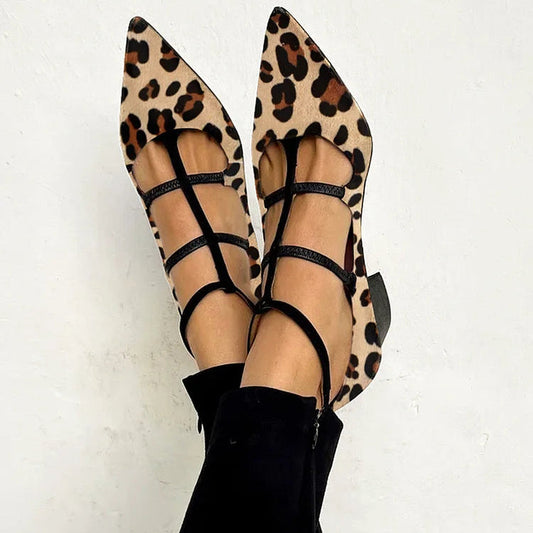 Bridget - Chaussures à talons avec bride léopard