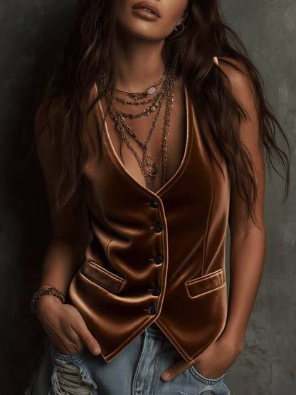 Scandalo · Gilet rose style bohème
