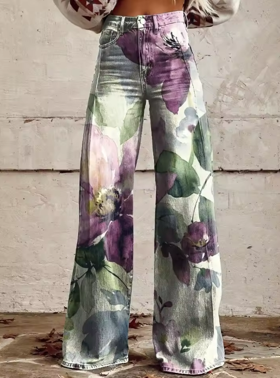 Alessia - Pantalons Boho Rétro Chic