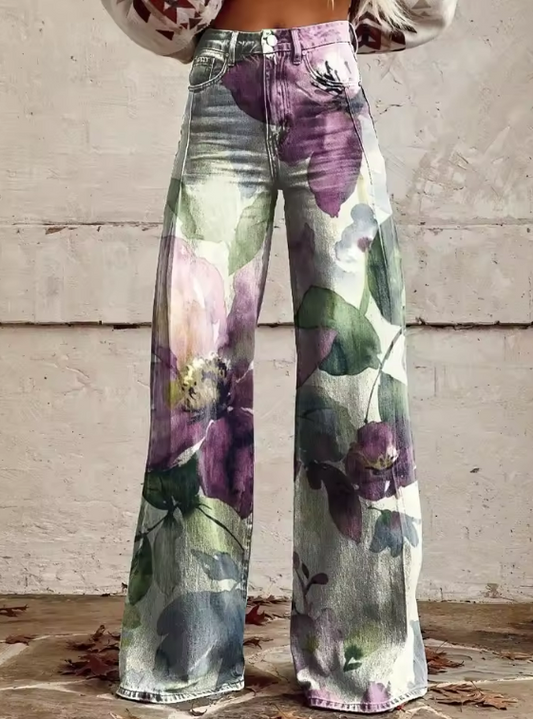 Alessia - Pantalons Boho Rétro Chic