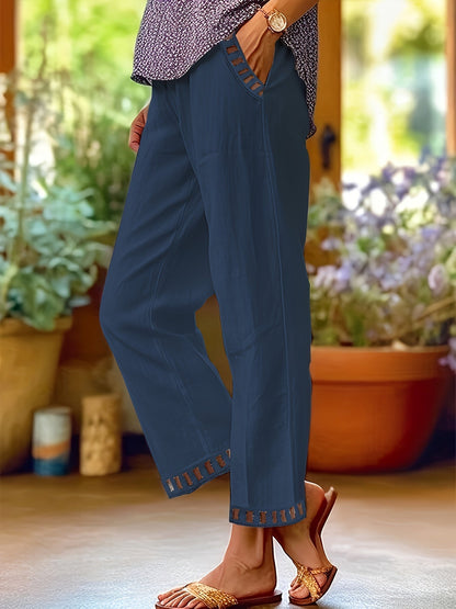 Wren – Pantalons Cropped Relax avec Détails Contrastés