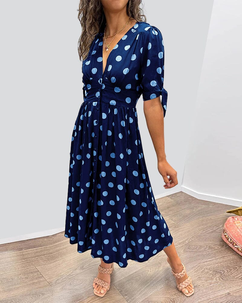 Bellamy - Robe V-Cou à Pois