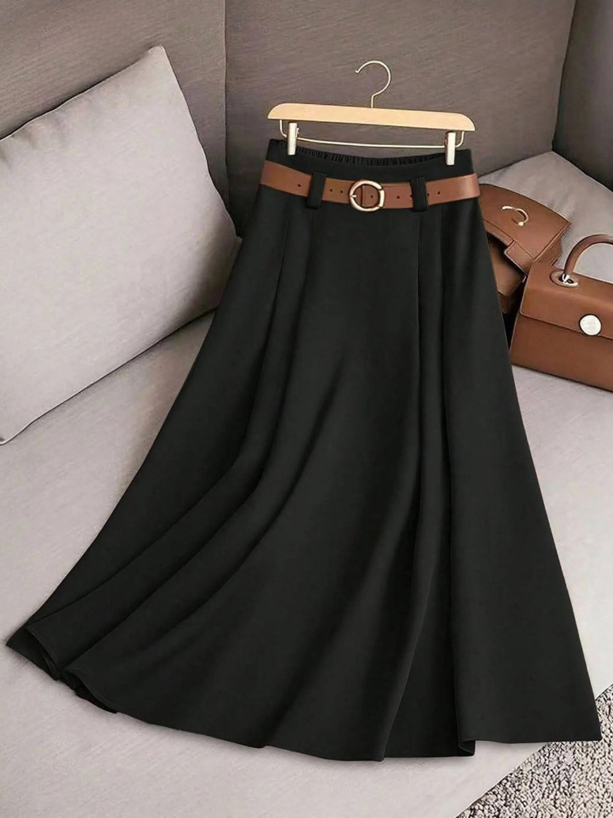 ZEPHYRAEN – JUPE HAUTE À LA TAILLE POUR FEMME