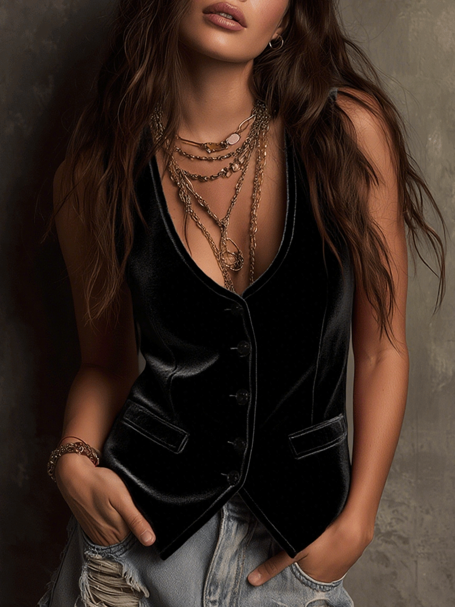 Scandalo · Gilet rose style bohème