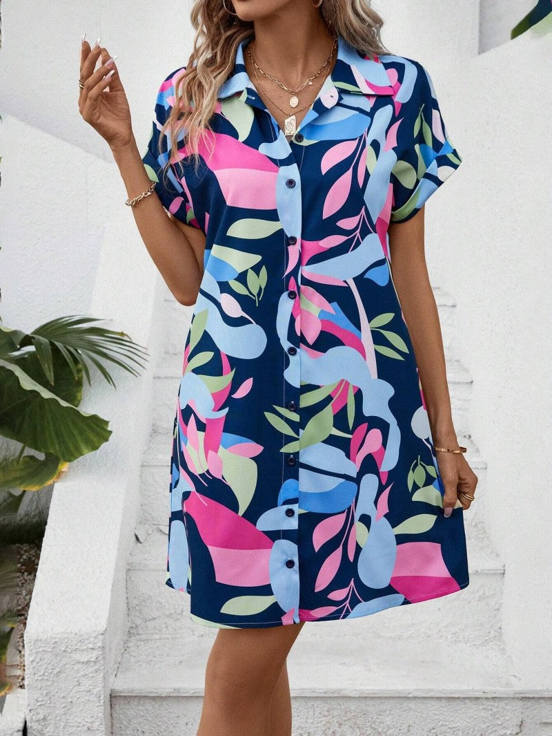 Tiana - Robe Boutonnée Imprimée