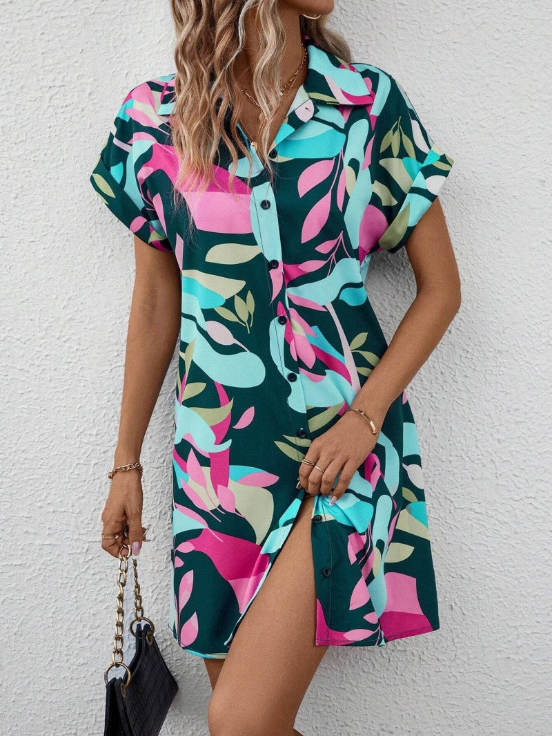 Tiana - Robe Boutonnée Imprimée