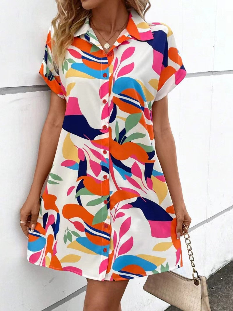 Tiana - Robe Boutonnée Imprimée