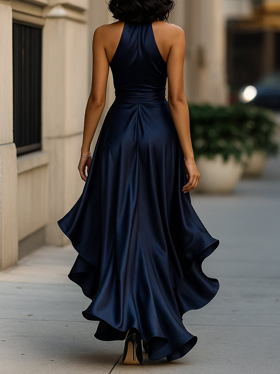 Henriette · Robe halter à volants en cascade