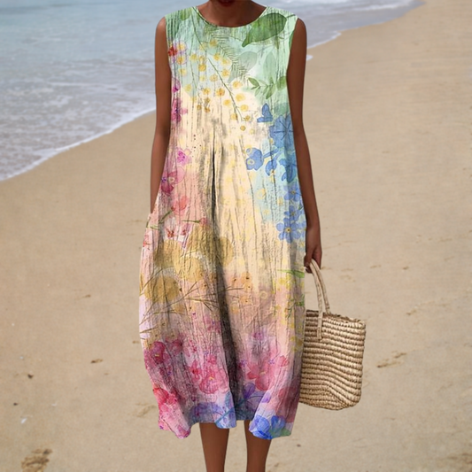 Robe d’Été Confortable Sans Manches