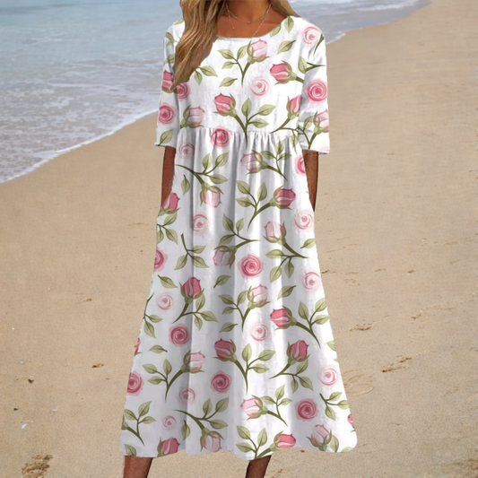 Chic et confortable robe longue fluide