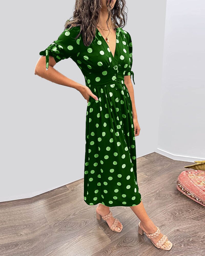 Bellamy - Robe V-Cou à Pois