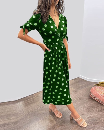 Bellamy - Robe V-Cou à Pois