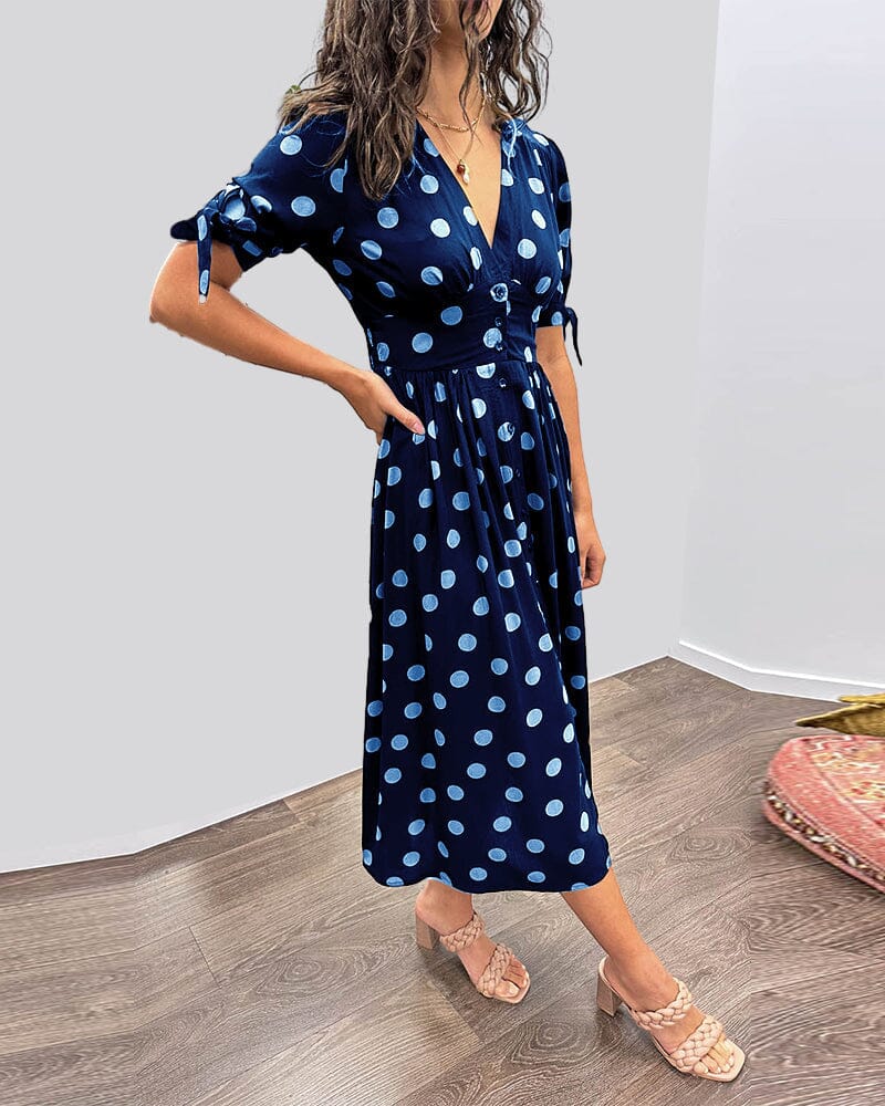 Bellamy - Robe V-Cou à Pois