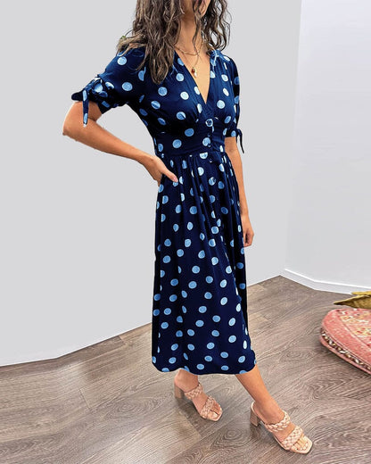 Bellamy - Robe V-Cou à Pois