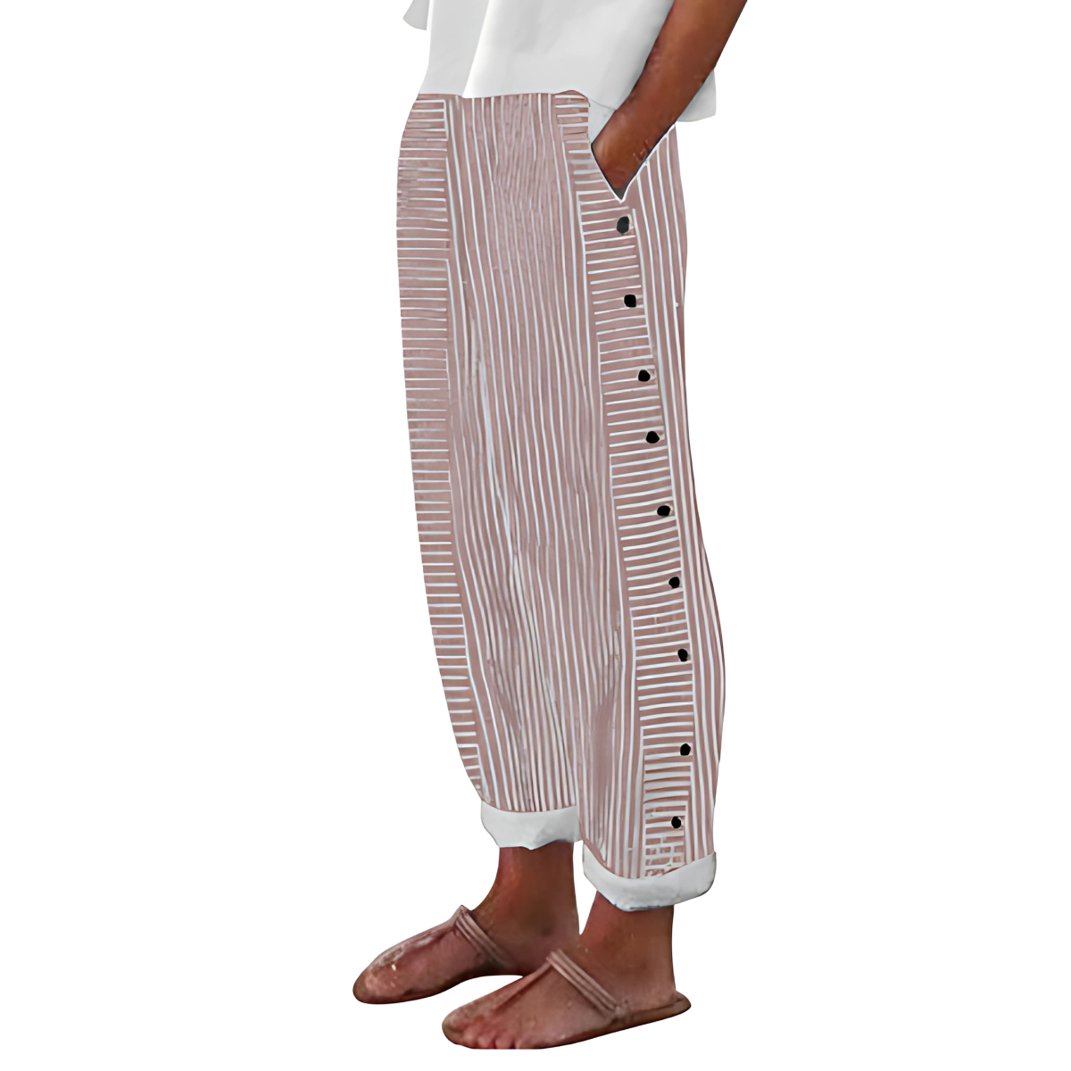 Dagny | Pantalons d'Été Élégants à Rayures