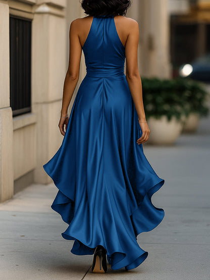 Henriette · Robe halter à volants en cascade