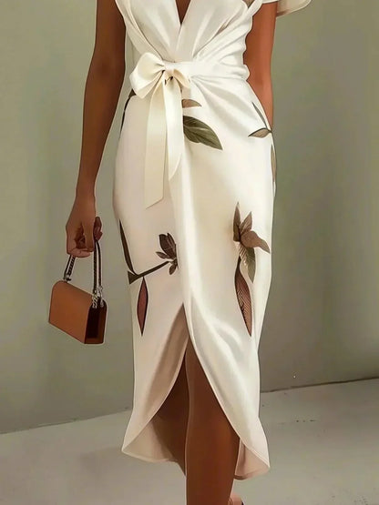 Monique · Robe enveloppante élégante et raffinée