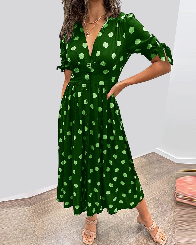 Bellamy - Robe V-Cou à Pois