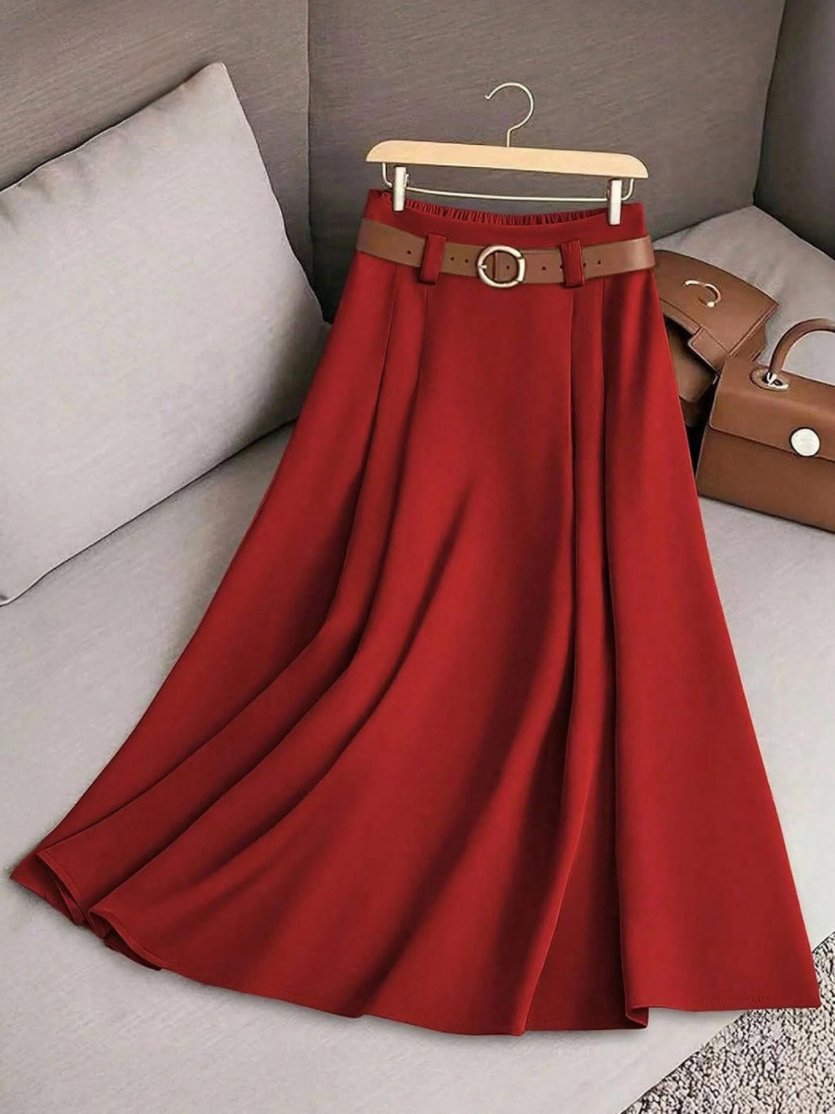 ZEPHYRAEN – JUPE HAUTE À LA TAILLE POUR FEMME