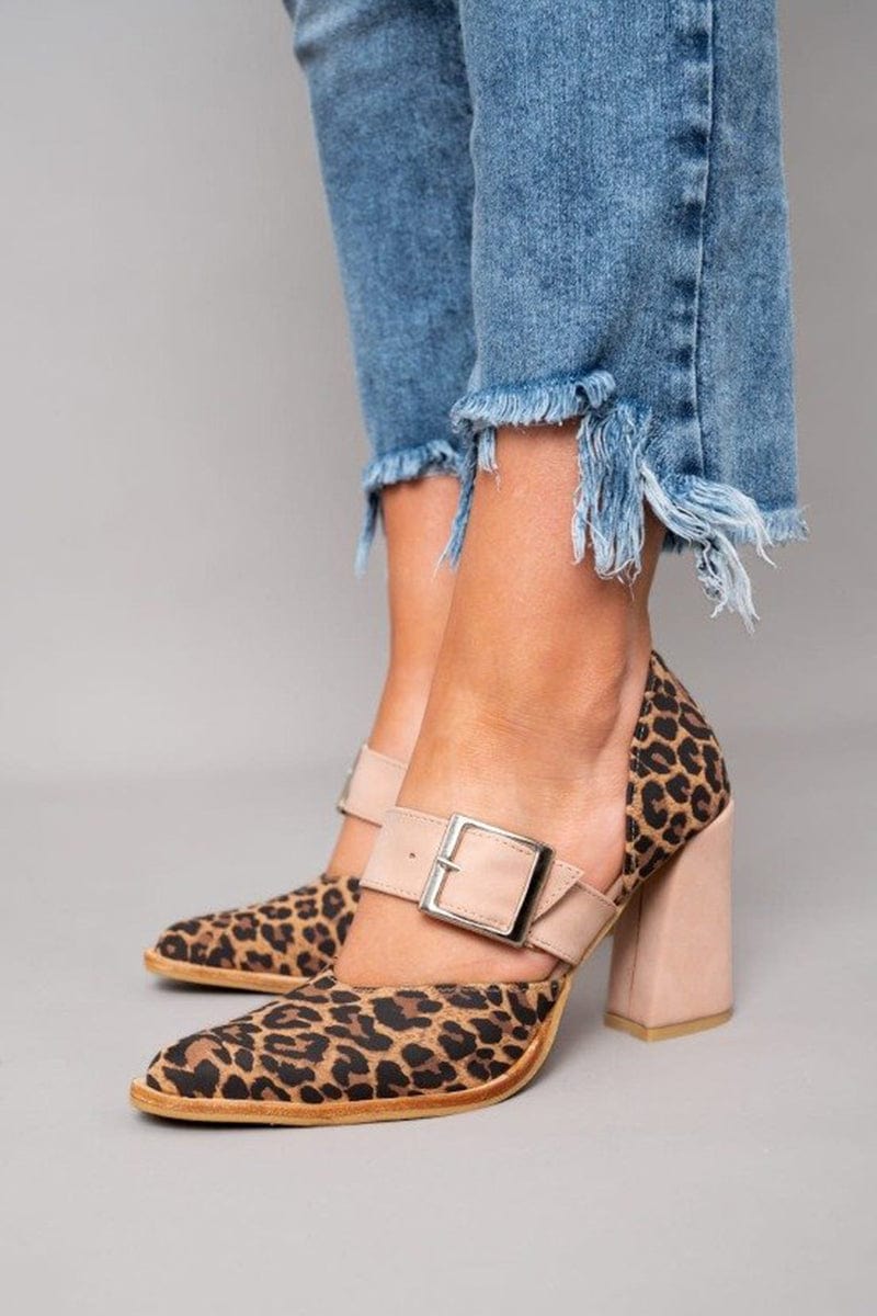 Ilana™ | Talons Blocs Imprimé Léopard Audacieux