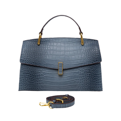 Sylvie · Sac structuré à l'effet croco brillant