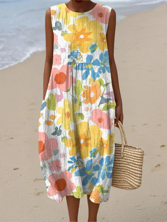 Ella™ Robe Midi Florale Pastel