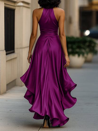 Henriette · Robe halter à volants en cascade