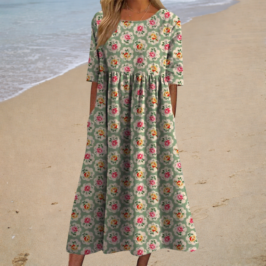 Chic et confortable robe longue fluide