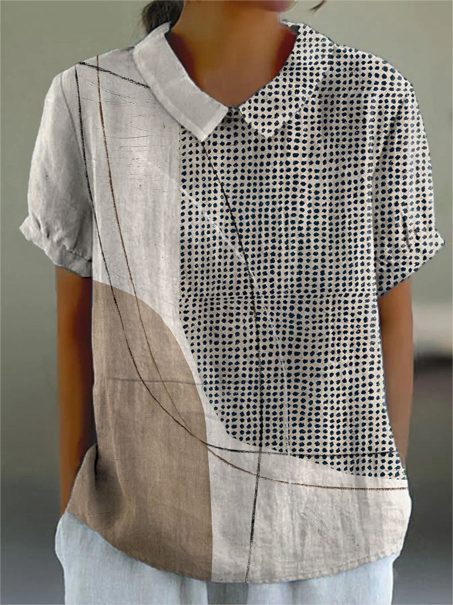 Lana | Chemise à Pois et Lignes Abstraites