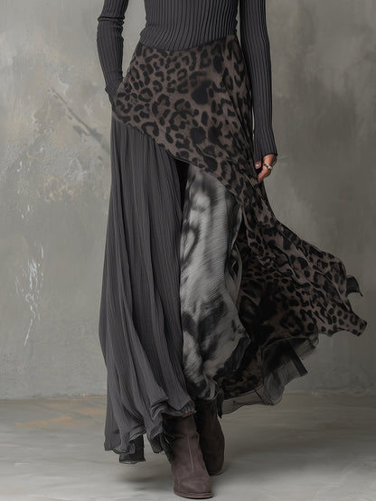Odette · Robe maxi bohémienne à imprimé animalier