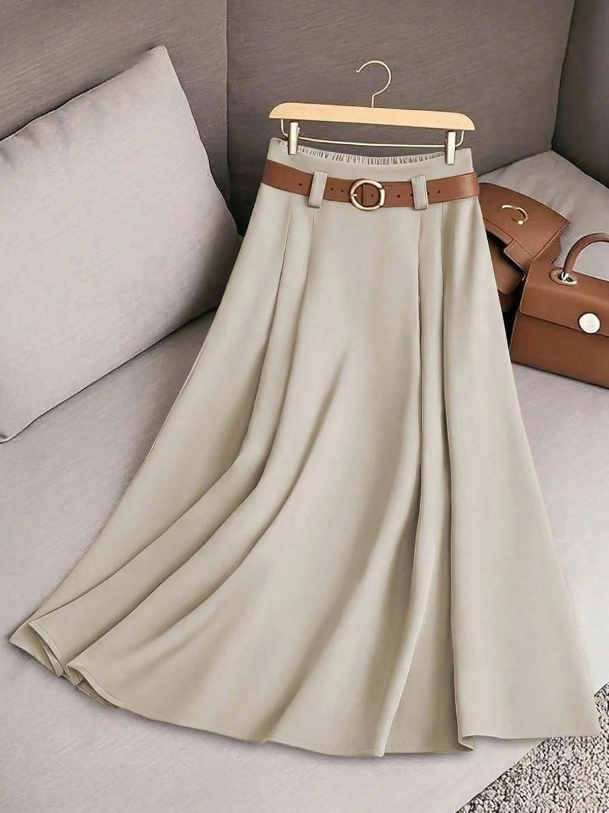 ZEPHYRAEN – JUPE HAUTE À LA TAILLE POUR FEMME