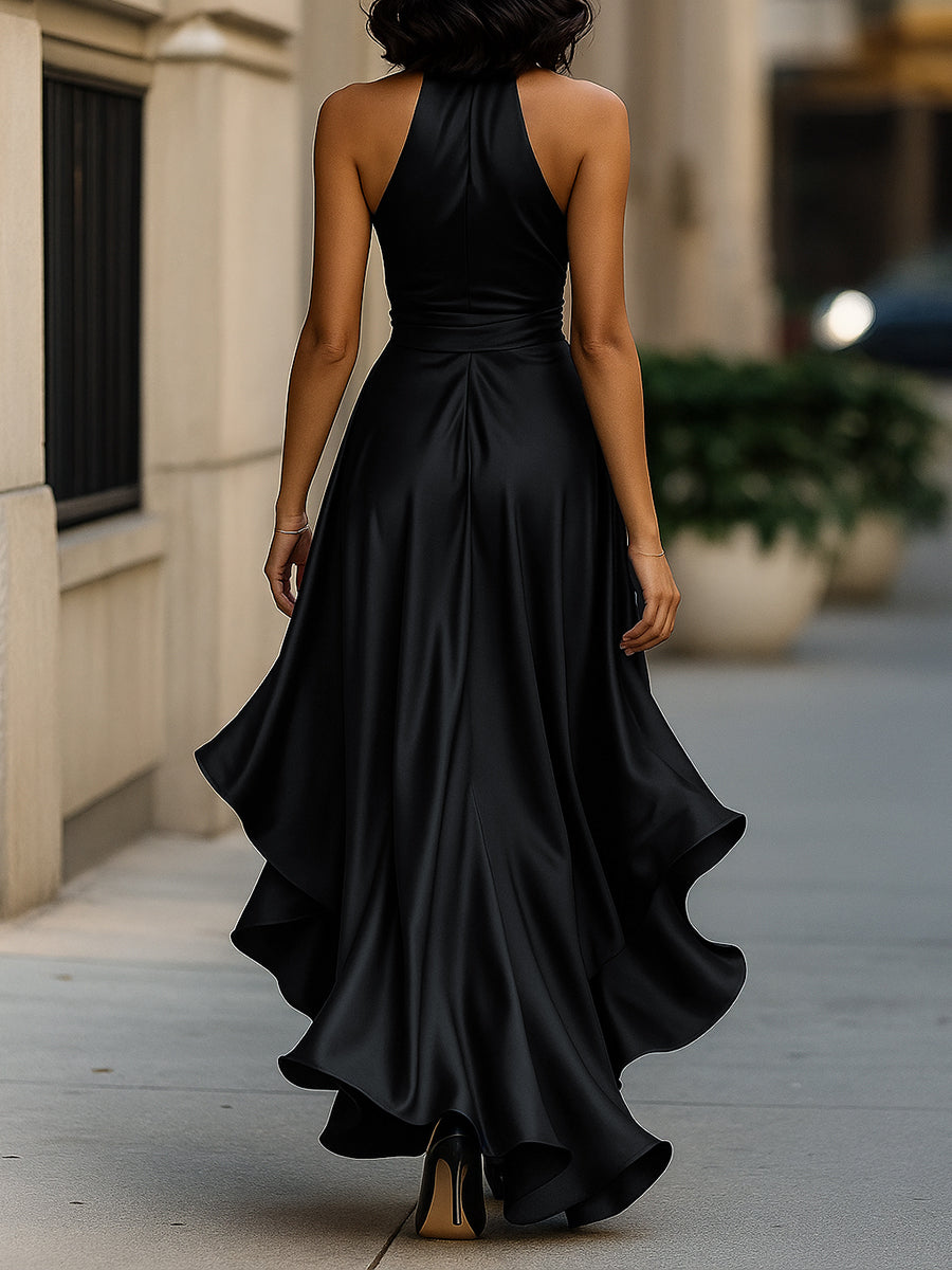 Henriette · Robe halter à volants en cascade