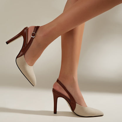 Gemini a dit Amélie™ | Talons Slingback Contrastés