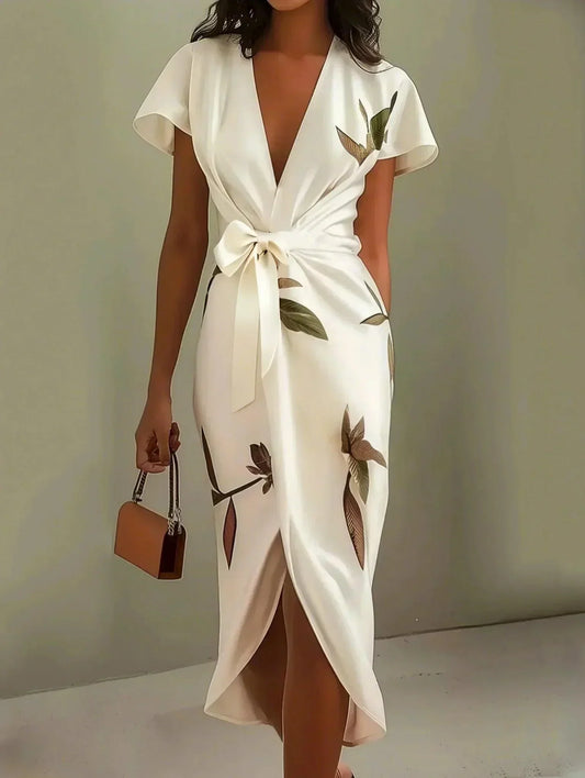 Monique · Robe enveloppante élégante et raffinée