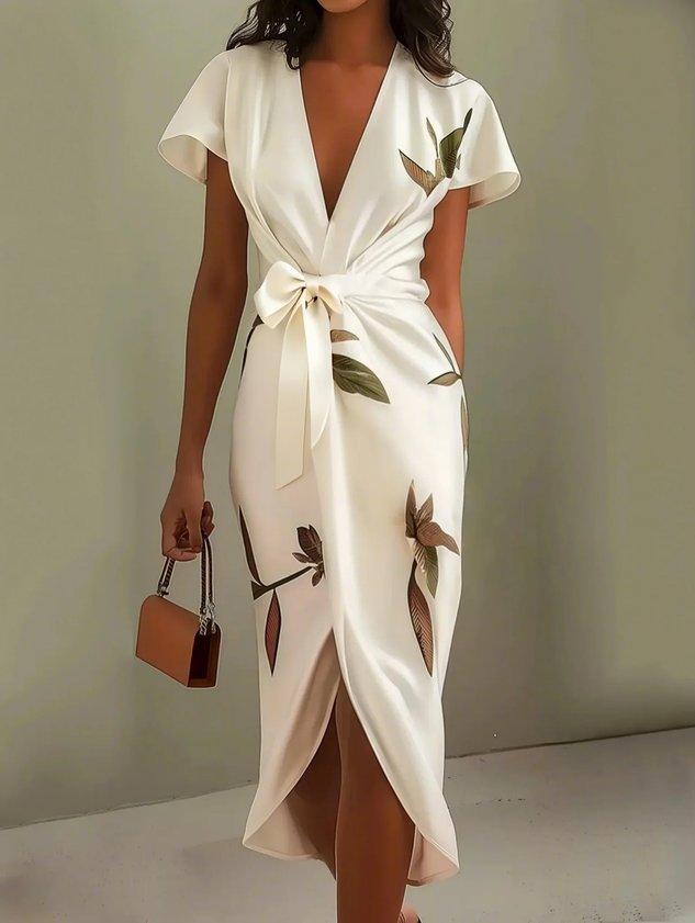 Monique · Robe enveloppante élégante et raffinée
