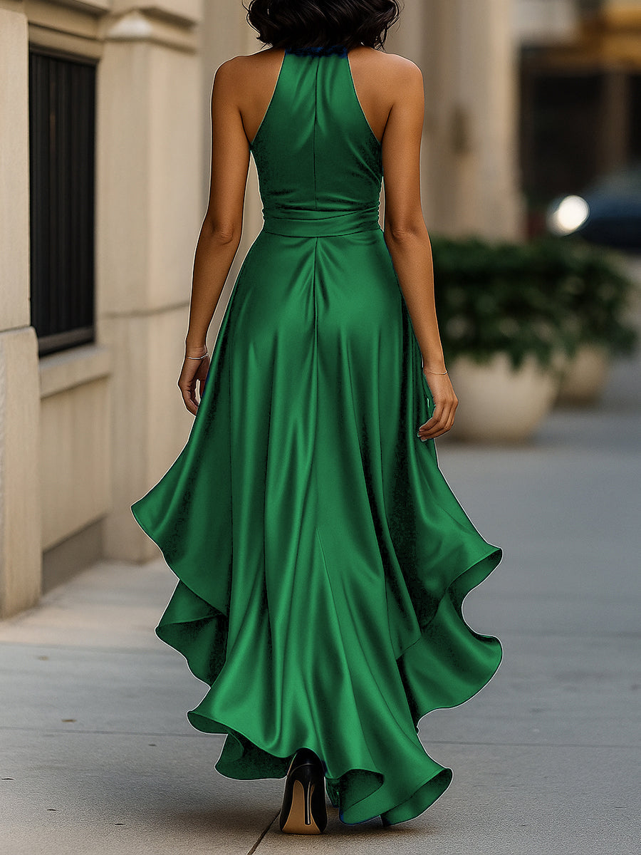 Henriette · Robe halter à volants en cascade