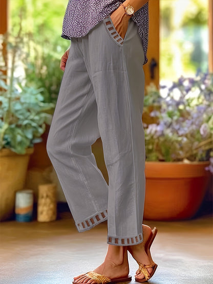 Wren – Pantalons Cropped Relax avec Détails Contrastés