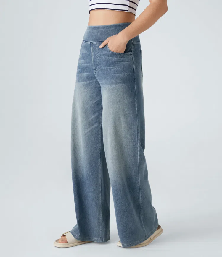 Solène - Jeans à Jambe Large Fit Relaxed