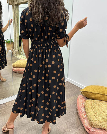 Bellamy - Robe V-Cou à Pois