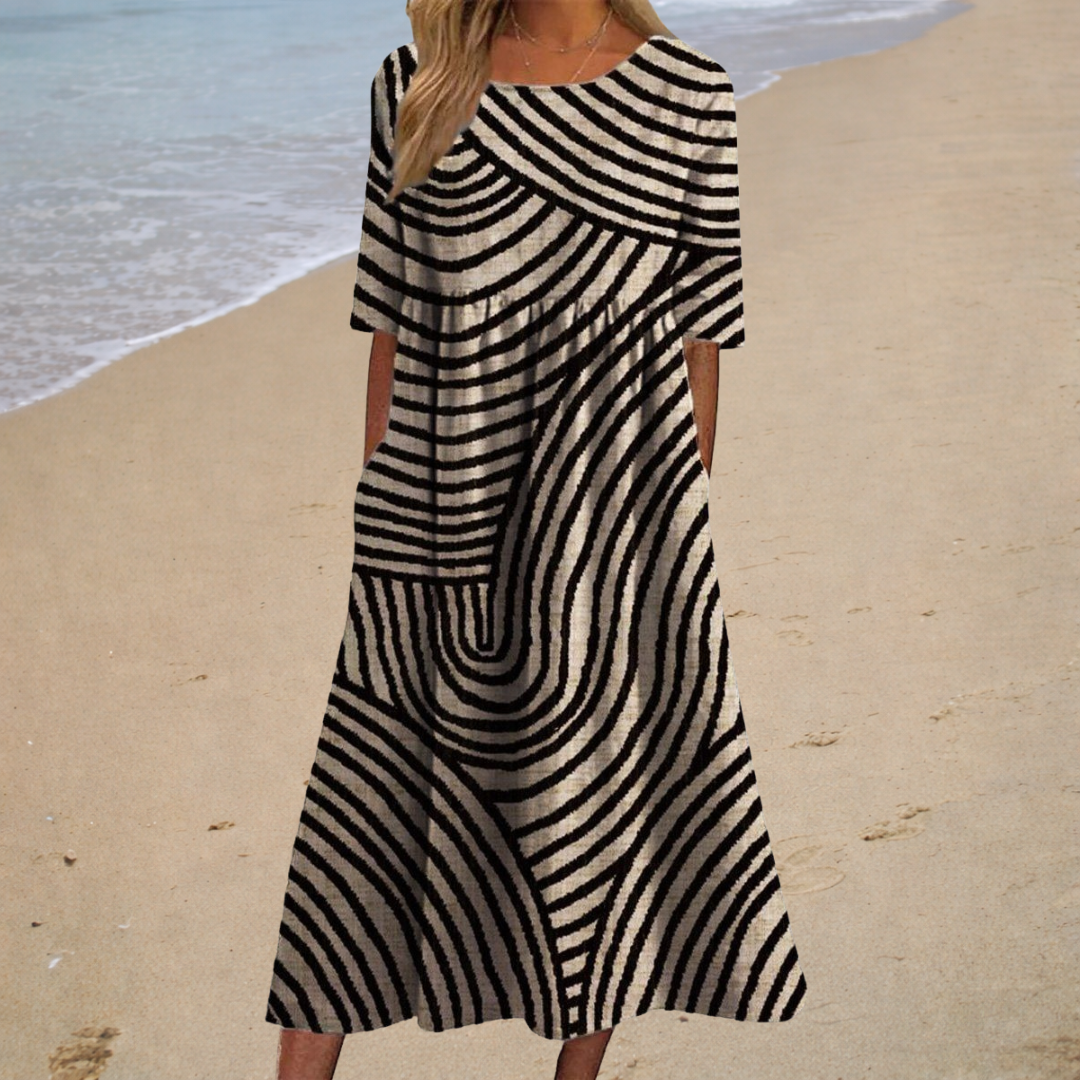 Chic et confortable robe longue fluide