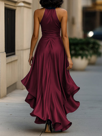 Henriette · Robe halter à volants en cascade